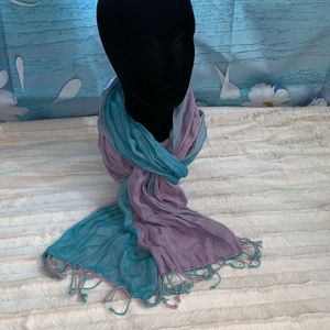 Blue and Purple Dyed Scarf